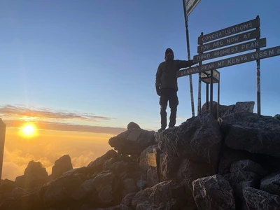 6 Days Burguret Chogoria Transverse — the Chogoria Route on Mount Kenya, on the mountain.