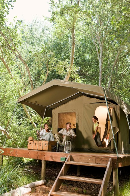Luxury safari tented camp layout